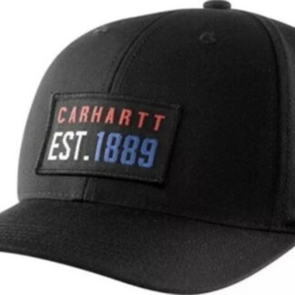 Carhartt USA Red White Blue Black Strap Back Adjus
